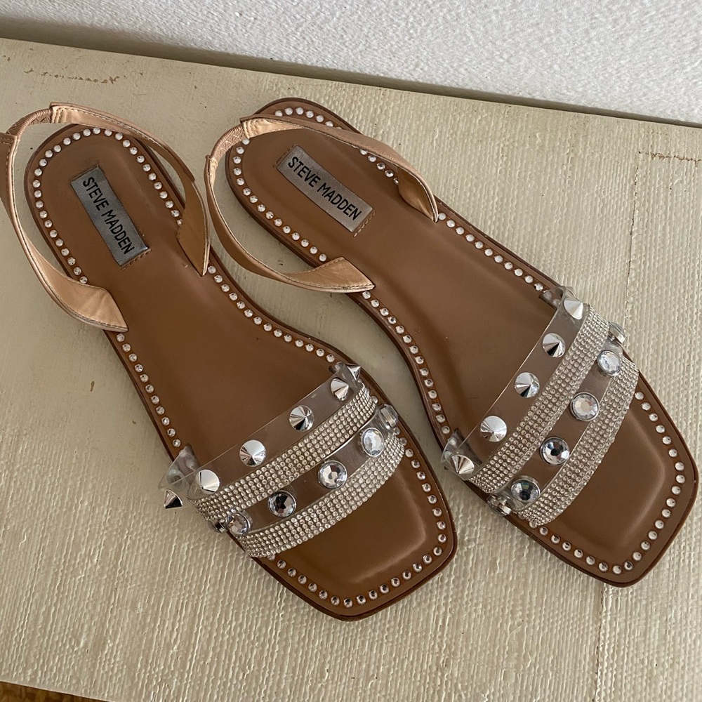 STEVE MADDEN Clear Leandra shoes